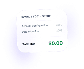 Setup invoice with zero total due